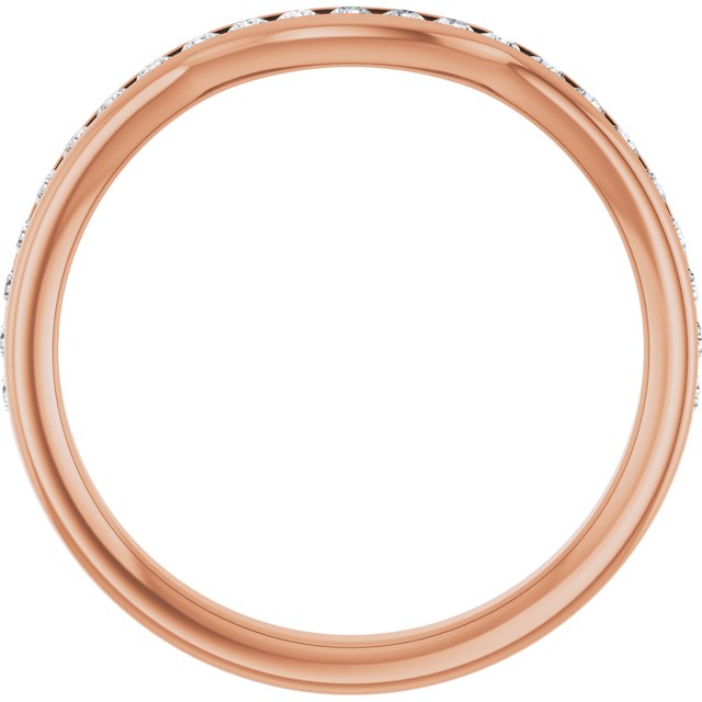 14K Rose 1/3 CTW Lab-Grown Diamond Contour Band