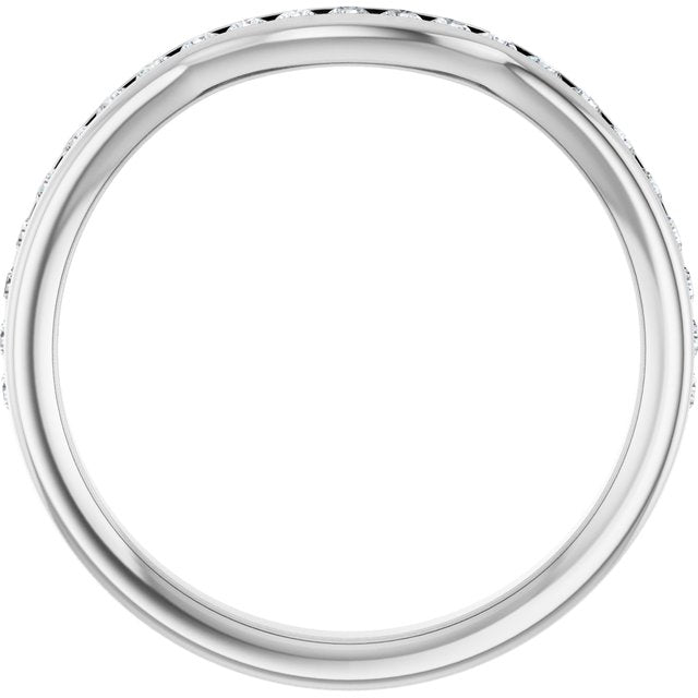 Platinum 1/3 CTW Lab-Grown Diamond Contour Band