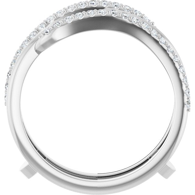 Platinum 1/4 CTW Lab Grown Diamond Ring Guard