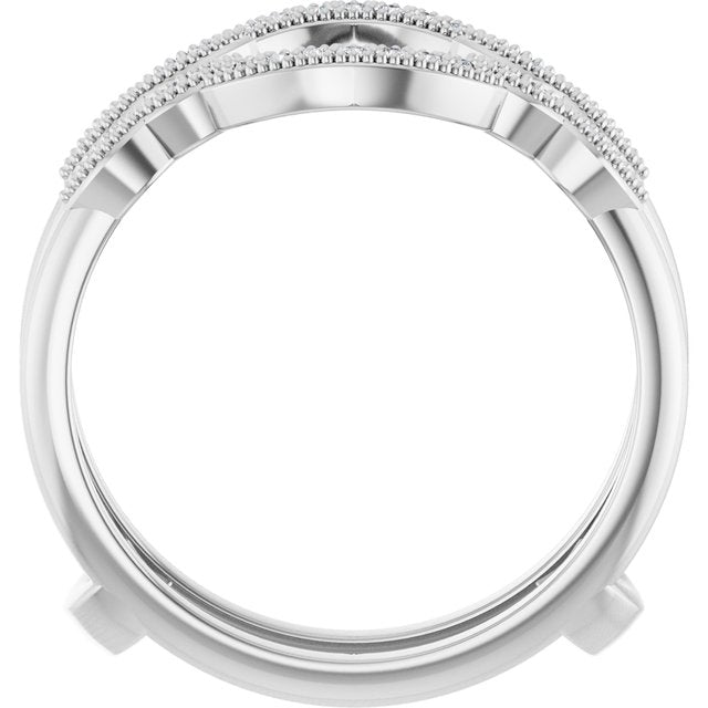 Platinum 1/8 CTW Lab Grown Diamond Ring Guard
