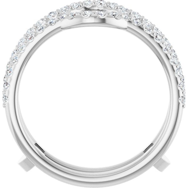 Platinum 1/3 CTW Lab-Grown Diamond Ring Guard