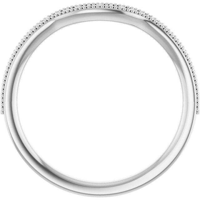 Platinum 1/6 CTW Lab-Grown Diamond Contour Band