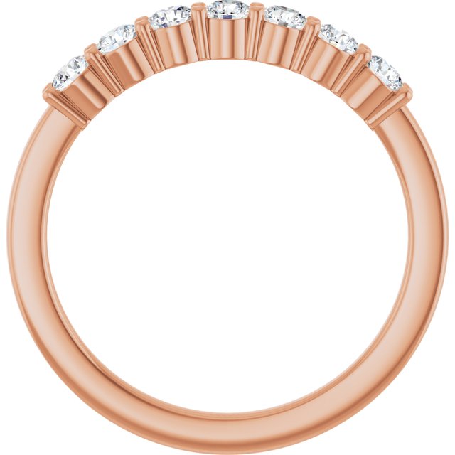 14K Rose 5/8 CTW Lab-Grown Diamond Anniversary Band