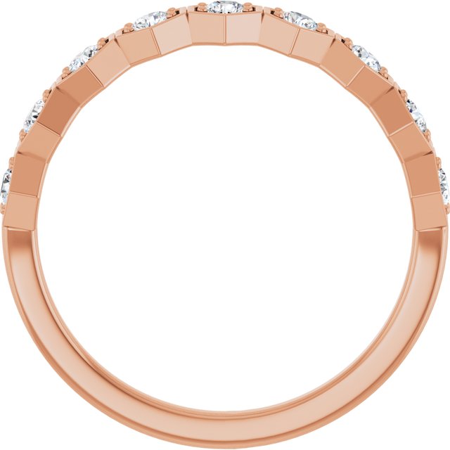 14K Rose 3/8 CTW Lab-Grown Diamond Stackable Ring