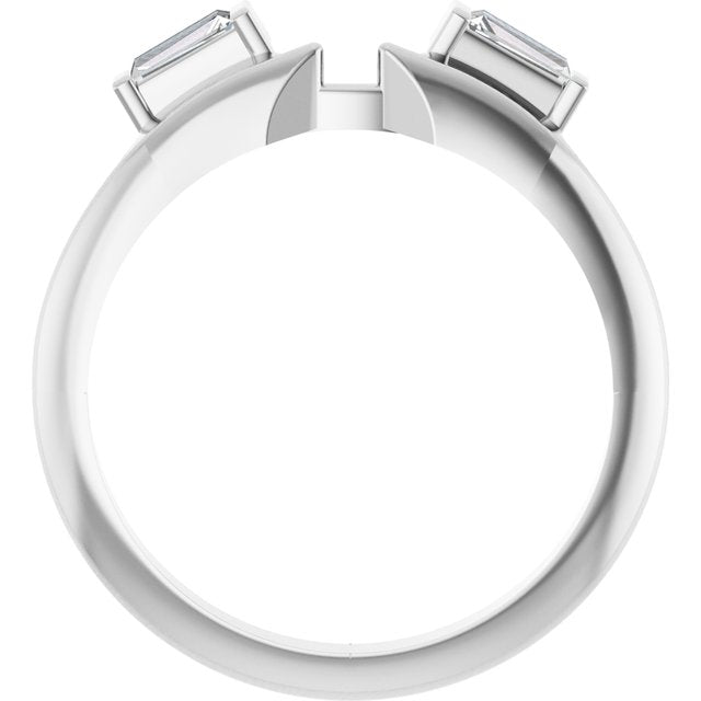 Platinum 1/5 CTW Lab-Grown Diamond Wrap Ring
