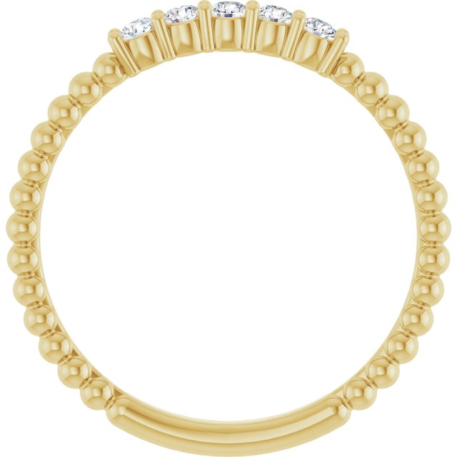 14K Yellow 1/6 CTW Lab-Grown Diamond Stackable Ring