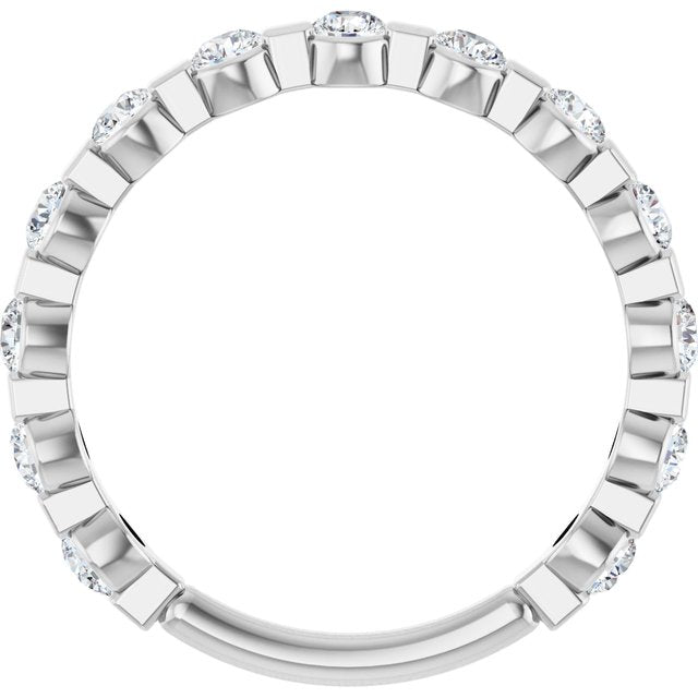 Platinum 1/2 CTW Lab-Grown Diamond Anniversary Band