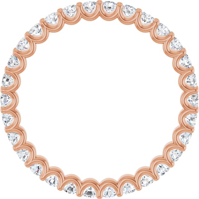14K Rose 7/8 CTW Lab-Grown Diamond Eternity Band Size 5.5