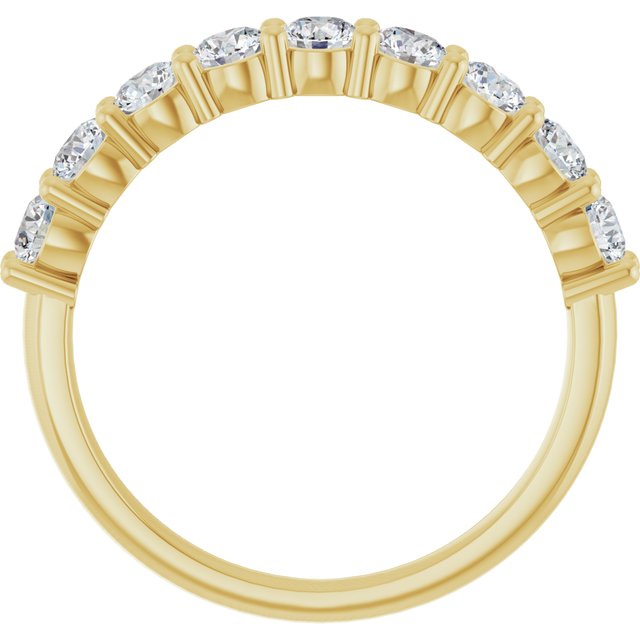 14K Yellow 1 CTW Lab-Grown Diamond Anniversary Band