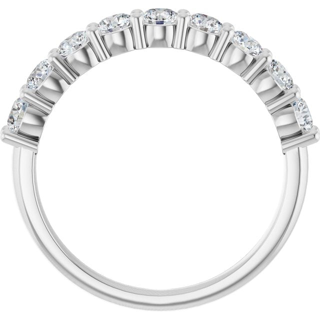 14K White 1 CTW Lab-Grown Diamond Anniversary Band