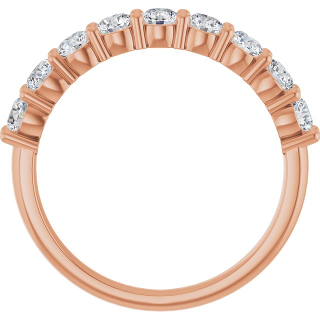 14K Rose 9/10 CTW Lab-Grown Diamond Anniversary Band