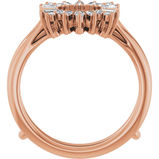 14K Rose 1/3 CTW Lab-Grown Diamond Art Deco Ring Guard