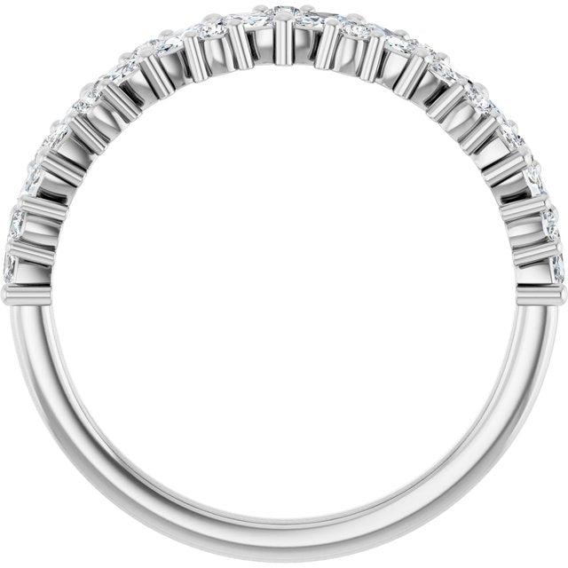 Platinum 1/2 CTW Lab-Grown Diamond Anniversary Band