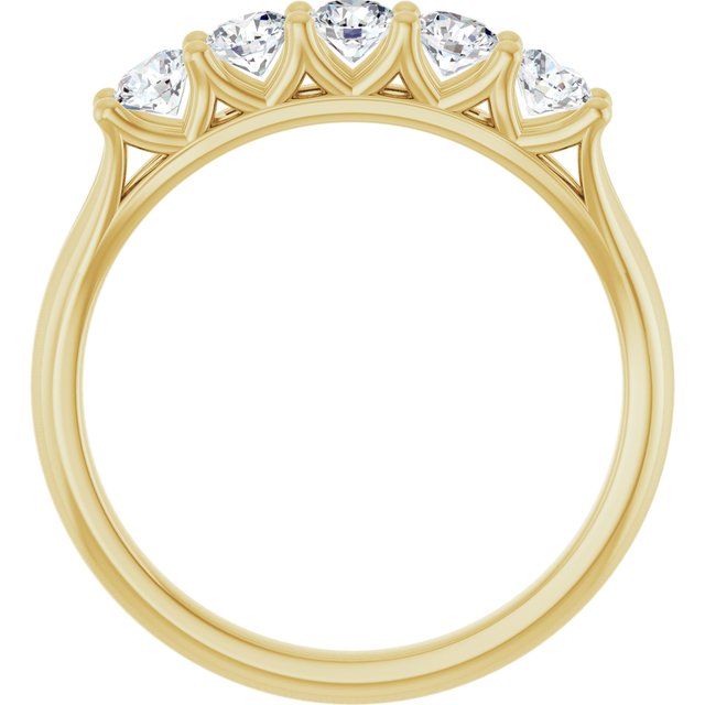 14K Yellow 5/8 CTW Lab-Grown Diamond Anniversary Band