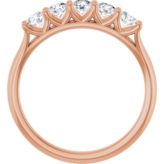 14K Rose 5/8 CTW Lab-Grown Diamond Anniversary Band
