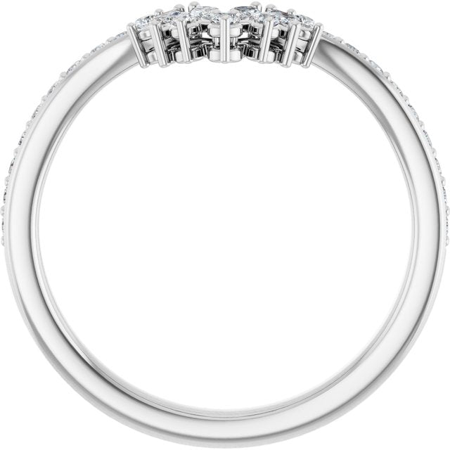 Platinum 1/3 CTW Lab-Grown Diamond Contour Band