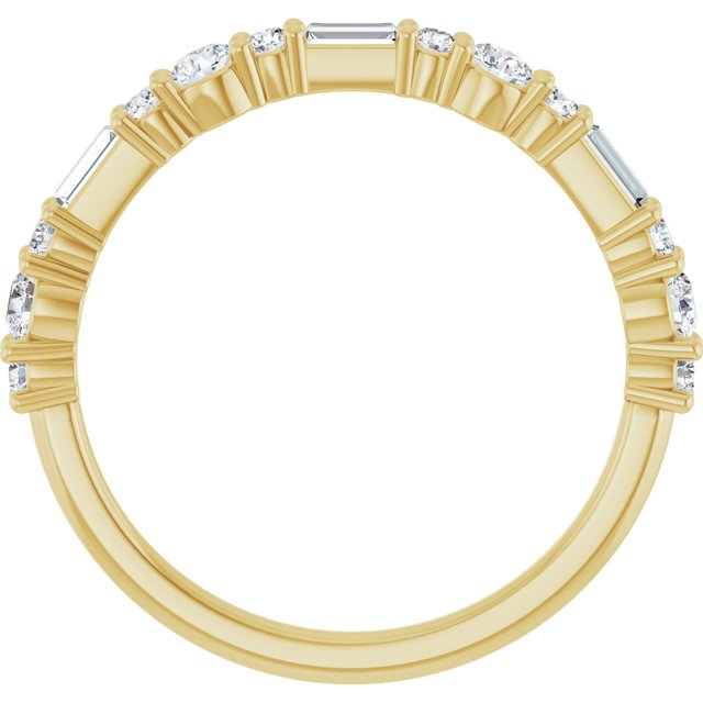 14K Yellow 1/2 CTW Lab-Grown Diamond Anniversary Band