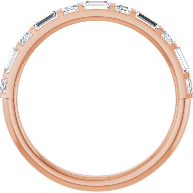 14K Rose 1/2 CTW Lab-Grown Diamond Anniversary Band