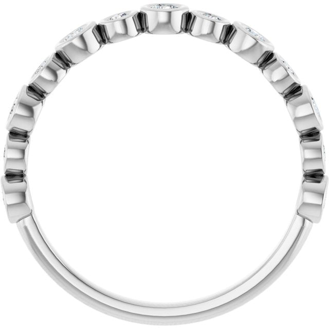 14K White 1/3 CTW Lab-Grown Diamond Anniversary Band