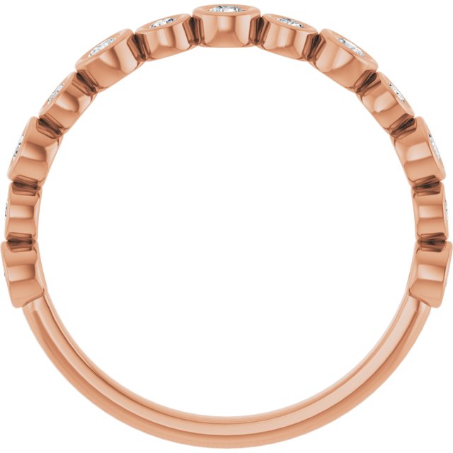 14K Rose 1/3 CTW Lab-Grown Diamond Anniversary Band