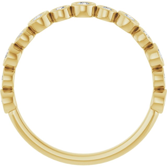 14K Yellow 1/3 CTW Lab-Grown Diamond Anniversary Band