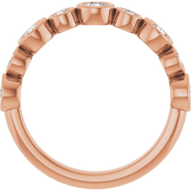 14K Rose 5/8 CTW Lab-Grown Diamond Anniversary Band