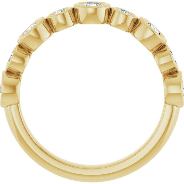 14K Yellow 5/8 CTW Lab-Grown Diamond Anniversary Band