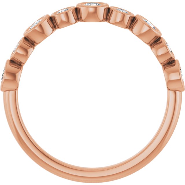 14K Rose 3/8 CTW Lab-Grown Diamond Anniversary Band