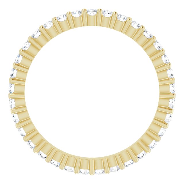 14K Yellow 1/2 CTW Lab-Grown Diamond Eternity Band Size 4