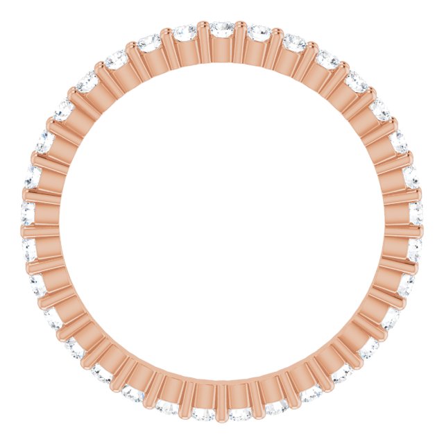 14K Rose 1/2 CTW Lab-Grown Diamond Eternity Band Size 4