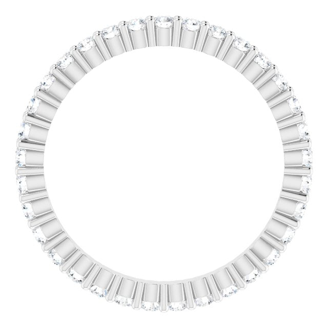 14K White 1/2 CTW Lab-Grown Diamond Eternity Band Size 4