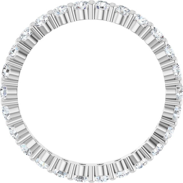 14K White 9/10 CTW Lab-Grown Diamond Eternity Band Size 5