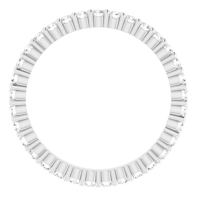 14K White 1/2 CTW Lab-Grown Diamond Eternity Band Size 4.5