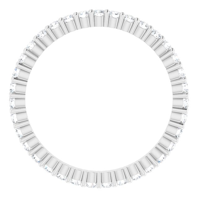14K White 1/2 CTW Lab-Grown Diamond Eternity Band Size 5.5