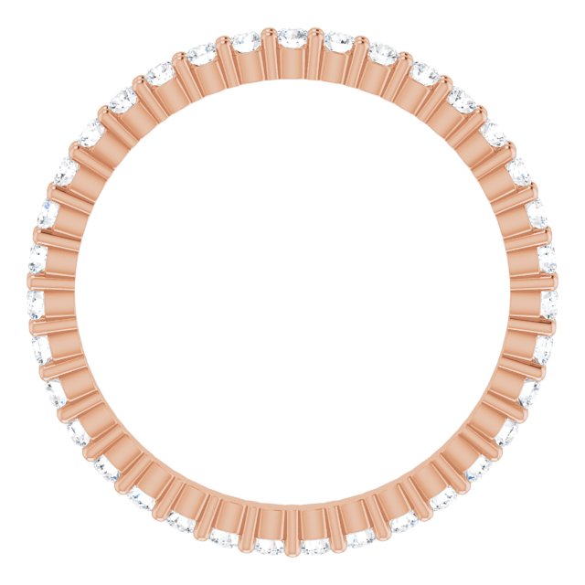 14K Rose 1/2 CTW Lab-Grown Diamond Eternity Band Size 5.5