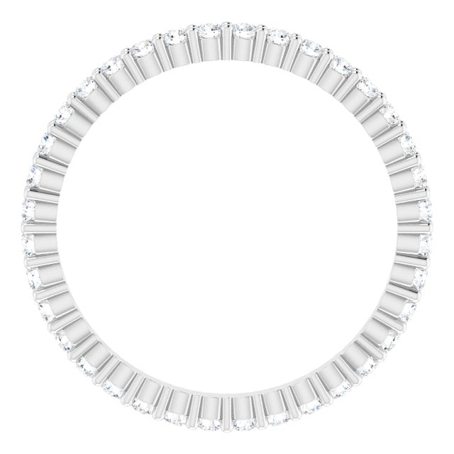 14K White 1/2 CTW Lab-Grown Diamond Eternity Band Size 6.5