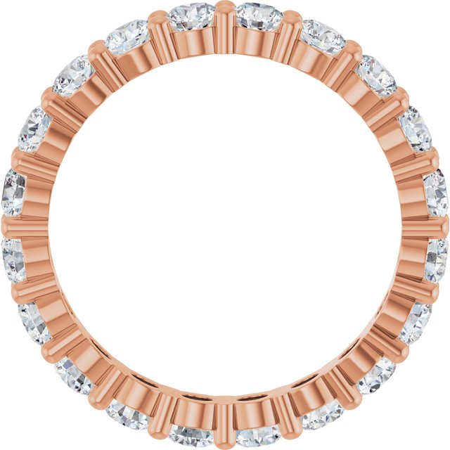 14K Rose 2 CTW Lab-Grown Diamond Eternity Band Size 7