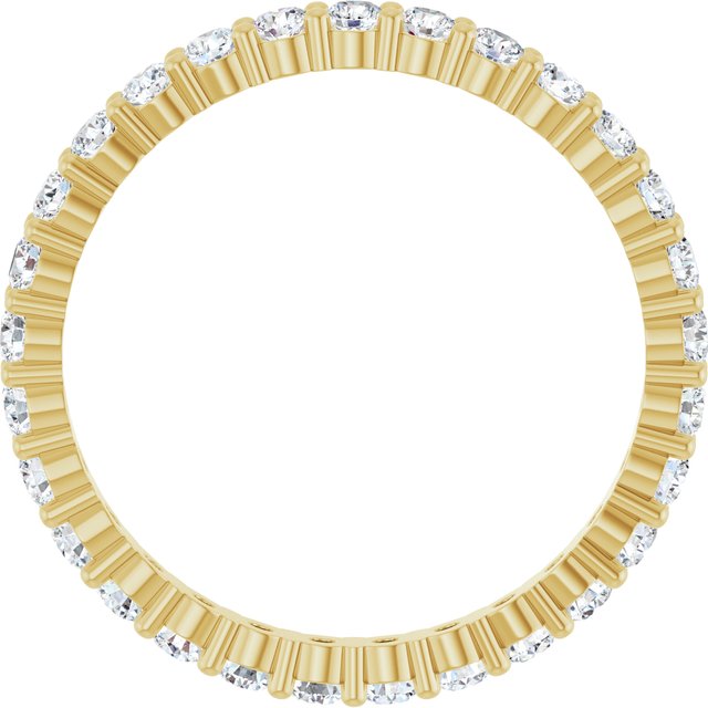 14K Yellow 1 CTW Lab-Grown Diamond Eternity Band Size 7.5