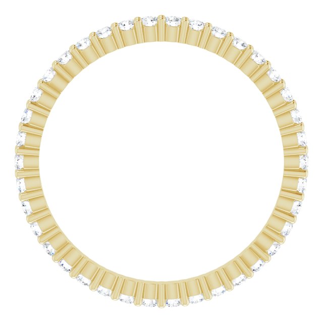 14K Yellow 1/2 CTW Lab-Grown Diamond Eternity Band Size 7.5