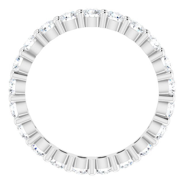 14K White 1 1/4 CTW Lab-Grown Diamond Eternity Band