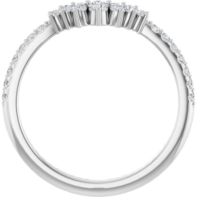 Platinum 1/4 CTW Lab-Grown Diamond Contour Band