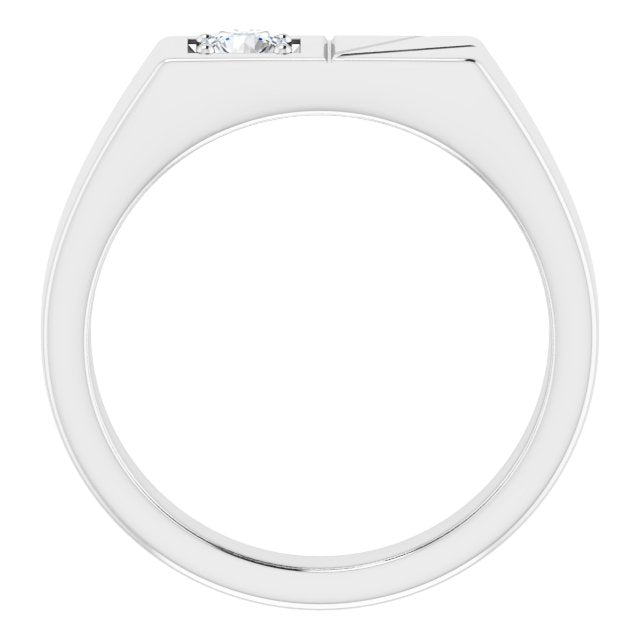 14K White 1/3 CT Lab-Grown Diamond Ring