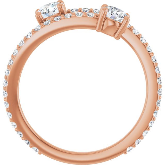 14K Rose 7/8 CTW Lab-Grown Diamond Ring