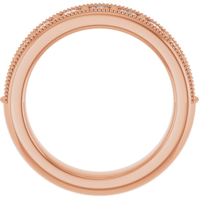 14K Rose 3/4 CTW Lab-Grown Diamond Anniversary Band