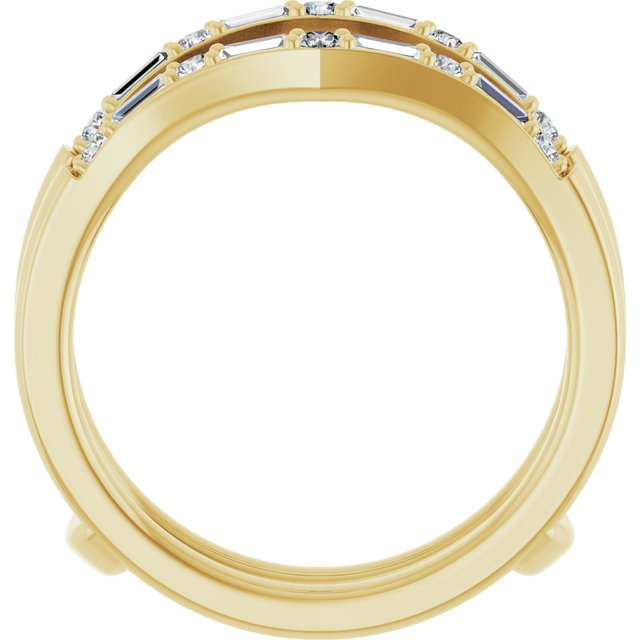 14K Yellow 1/2 CTW Lab-Grown Diamond Ring Guard