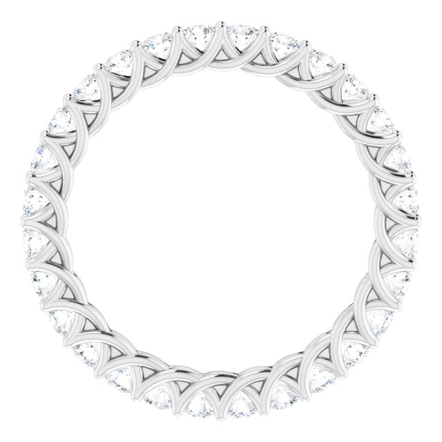 14K White 7/8 CTW Lab-Grown Diamond Eternity Band