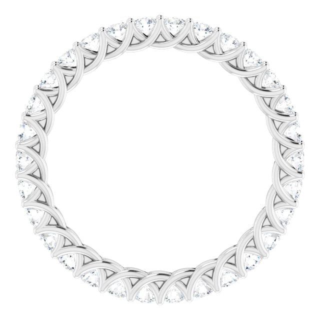 14K White 9/10 CTW Lab-Grown Diamond Eternity Band