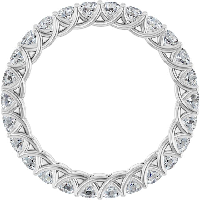 14K White 1 1/2 CTW Lab-Grown Diamond Eternity Band