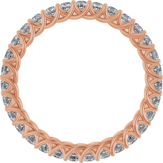14K Rose 7/8 CTW Lab-Grown Diamond Eternity Band