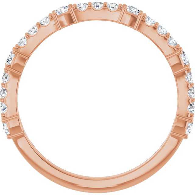 14K Rose 3/8 CTW Lab-Grown Diamond Anniversary Band